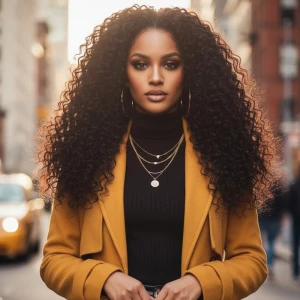 Gerçek Front Lace Tül Peruk - Su Dalgası - Doğal 65-70cm