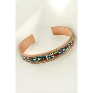 Göz Desenli Bakır Kelepçe Bileklik