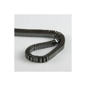 Hematit Kalın Kare Taşı 6 mm