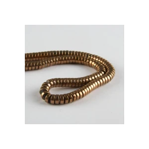 Hematit Rondela Disk Taşı 6 mm