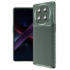 Honor Magic 7 Lite Kılıf Auto Focus Karbon Kapak - Koyu Yeşil