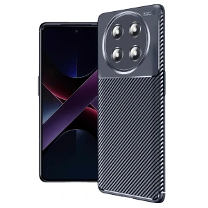 Honor Magic 7 Lite Kılıf Auto Focus Karbon Kapak - Lacivert