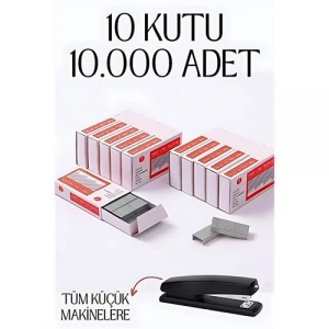 10 Kutu 10.000 Adet Küçük Zımba Teli 718593