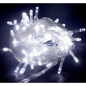 ieg™ 10m 100 Led Boncuk Lamba Beyaz Işık Şeffaf Kablo