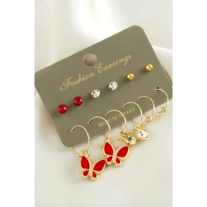 ieg™ 12 Adet Kelebek Mineli Halka Küpe