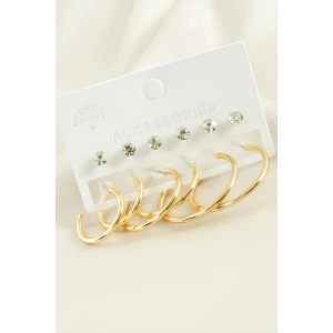 ieg™ 12 Adet Taşlı Halka Küpe