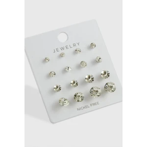 ieg™ 16 Adet Tek Taşlı Küpe