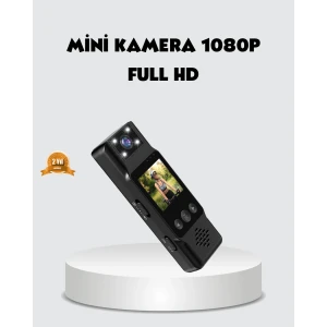 ieg™ 180 Derece Dönebilen Mini Kamera Full HD TFT Ekran Hareket Sensörlü