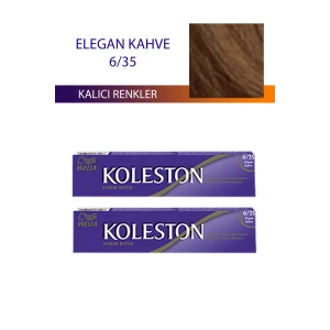 İEG 2 Adet Single Tüp Boya Saç Boyası Elegan Kahve 6/35