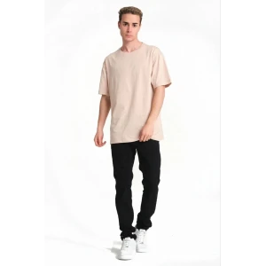 ieg™      24/1 Düz A Kalite Oversize T-shirt - Bej -