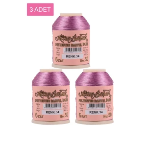 ieg™ 3 Adet Altınbaşak Oya ve Dantel İpi 20 gr -  - No: 034