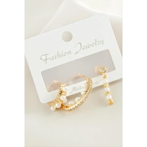 ieg™ 3 Adet Dorika İnci Zirkon Taşlı Küpe