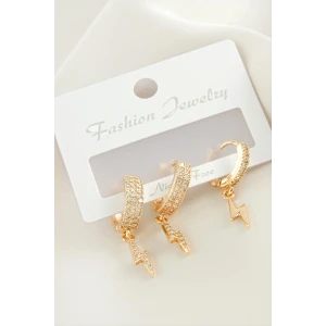 ieg™ 3 Adet Şimşek Zirkon Taşlı Küpe