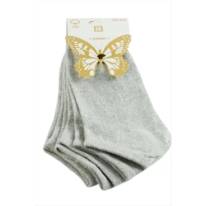 ieg™ 3 Çift Gri Renkli Snekars Çorap