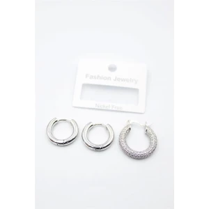 İEG 3lü Halka Küpe - Gümüş