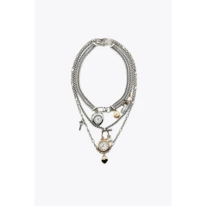 ieg™ 3lü Saat ve Charm Kolye - Gümüş