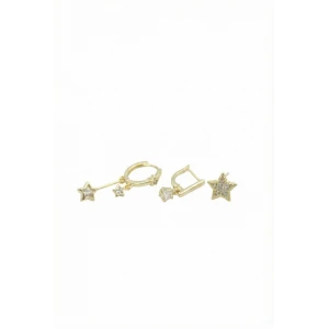 ieg™ 3lü Taşlı Halka Küpe - Altın