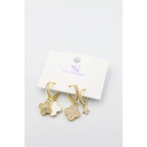 ieg™ 3lü Vc Yonca Küpe - Altın