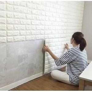 ieg™ 3D Tuğla Desenli Kendinden Yapışkanlı Duvar Paneli 58x38 cm
