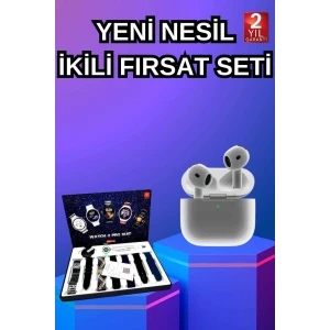 ieg™ 3.Nesil TWS Bluetooth Kulaklık Bluetooth Bağlantılı Akıllı Saat Amoled Ekran Plastik Hasır Kordon