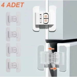 ieg™ 4 Adet Buzdolabı Çekmece ve Dolap Kapağı Çocuk Kilidi