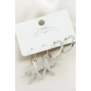 ieg™ 4 Adet Deniz Yıldızı Halka Küpe