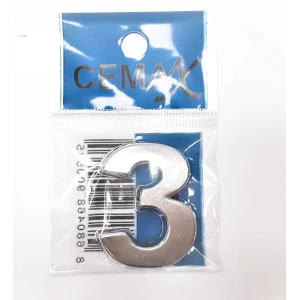 ieg™ 4 Cm Plastik Krom Kaplama Kapı Numarası - 3