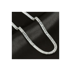 ieg™ 4 mm Baget Taşlı Zirkon Lüks Çelik Kolye