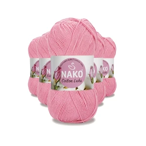 İEG 5 Adet Cotton Lüks Yelek Tunik Kazak Bluz Hırka İpi Yünü Pembe 97549