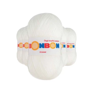 İEG 5 Adet Kristal El Örgü Lif İpi Beyaz 98200