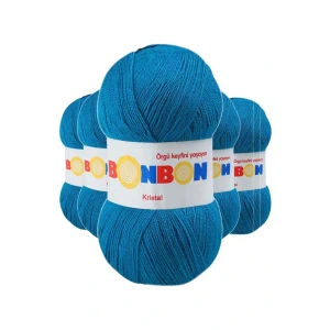 İEG® 5 Adet Kristal El Örgü Lif İpi Koyu Mavi 98685