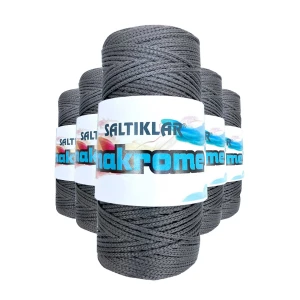 İEG 5 Adet Polyester Makrome İpi 420 Koyu Gri 100 gr