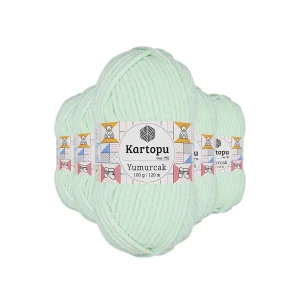 İEG 5 Adet Yumurcak Kadife El Örgü İpi Su Yeşili K560