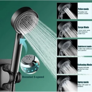 ieg™ 5 Kademeli Duş Başlığı Siyah