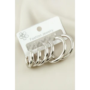 ieg™ 6 Adet Kalın Boru Halka Küpe 2-2,5-3 cm