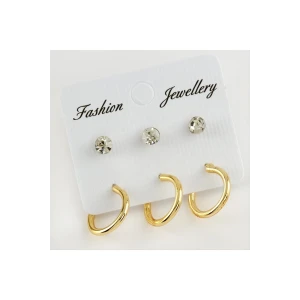 ieg™ 6 Adet Taşlı Halka Küpe 1,5 cm