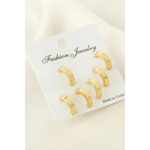 ieg™ 6 Adet Yarım Halka Küpe 1 cm