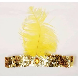 ieg ™ 70ler 80ler ve 90lar Temalı Altın Renk Çarliston Saç Bandı