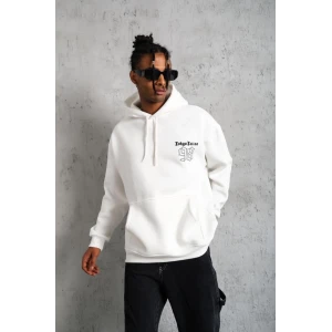 ieg™      98 Baskılı Kapşonlu Sweat - Beyaz -