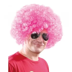 ieg™ Açık Pembe Renk Kıvırcık Afro Bonus Peruk