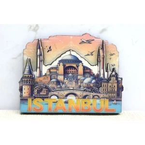 ieg™ Ahşap İstanbul Temalı Magnet - Model 6