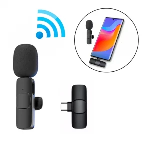 ieg™ Ally K8 Lightning İphone Tak Konuş Wireless Kablosuz Mini Yaka Mikrofonu Canlı Yayın Mikrofonu