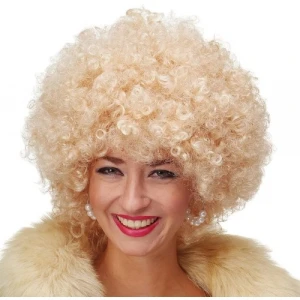ieg™ Altın Renk Kıvırcık Afro Parti Peruğu