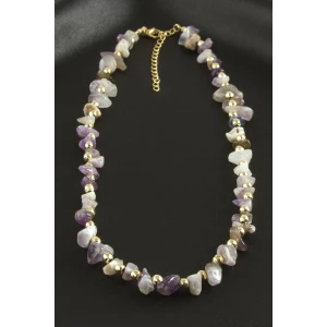 ieg™ Amatist Kırık Doğaltaş Kolye