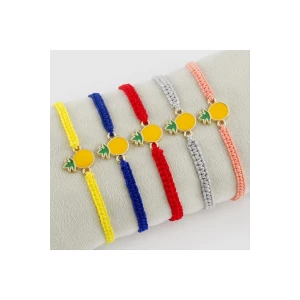 ieg™ Ananas Figürlü Makrome Örgülü Bileklik