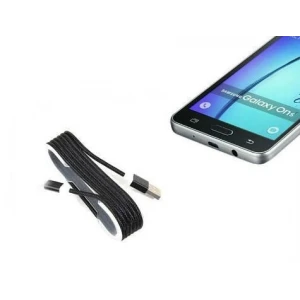 ieg™ Android Örgü Şeklinde Renkli Çelik Şarj Data Kablosu - Siyah