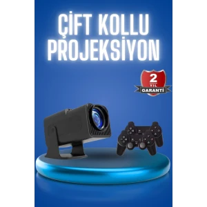 ieg™ Android Projeksiyon Siyah Taşınabilir Sinema Projektörü 4k 1080p Ev Sineması Bluetooth