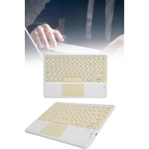 ieg™ Android ve İOS Uyumlu Bluetooth Klavye Touchpad Slim Kablosuz Wifi Q Klavye