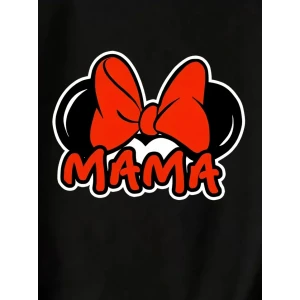 ieg™ Anneler Günü Baskılı T-shirt - Siyah