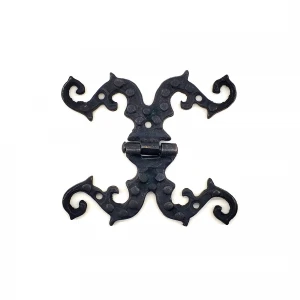 IEG Antika Tarz Dekoratif Pirinç Süslü Menteşe - 100x90 mm, Oksit